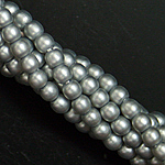 Czech glass pearls, 2mm Cool Grey Satin, 75483