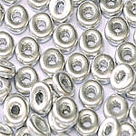 O-Bead 2x4 mm size 1.3 mm hole, Aluminum Silver, 01700