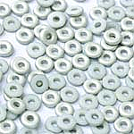 O-Bead 2x4mm size 1.3mm hole, Chalk White Labrador Matted, 03000-27071