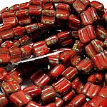 Red Travertin apx 30 beads