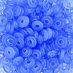 O-Bead 2x4 mm size 1.3 mm hole, Opal Blue 31010