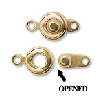10 Ball Socket 9mm Clasps -Bright Gold Plate