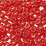 O-Bead 2x4 mm size 1.3 mm hole, Red, 90090