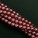 Czech glass pearls, 2mm Fandango Pink 26276