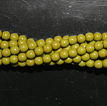 Czech glass pearls, 3mm Pea Green, 48565